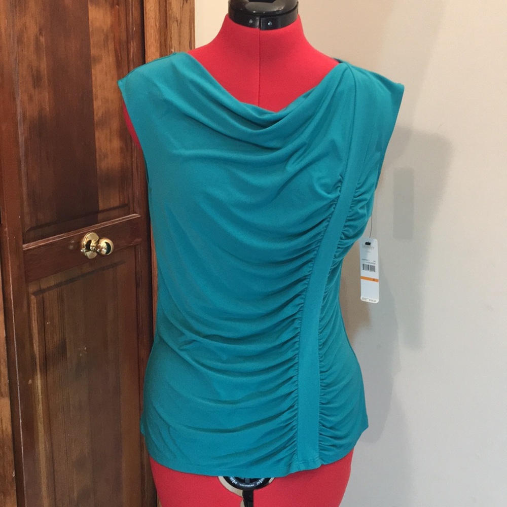 Laundry by Shelli Segal teal shirt.